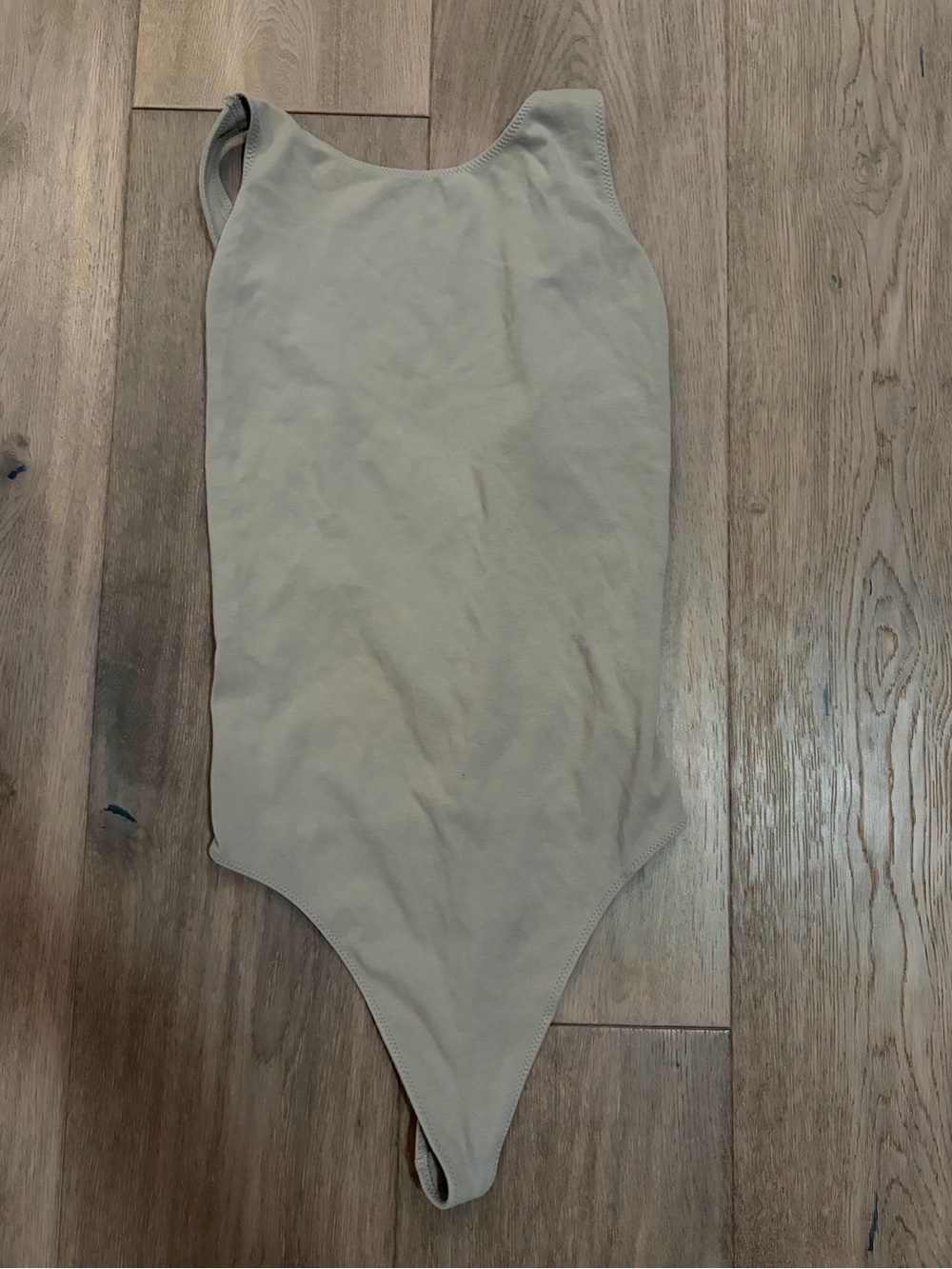 Wilfred Open Back Tank Bodysuit in Light Beige
